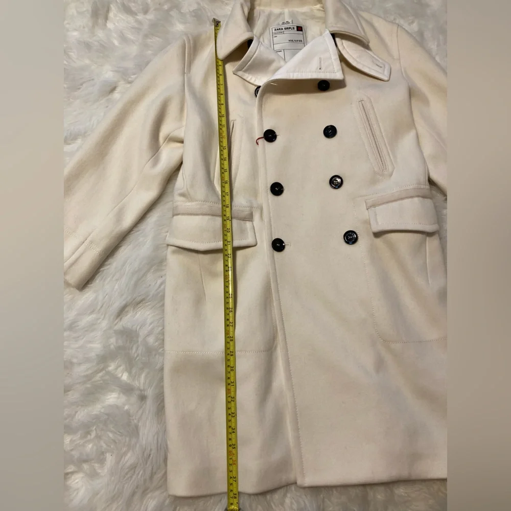 Zara Cream Trench Coat - Picture 7 of 13